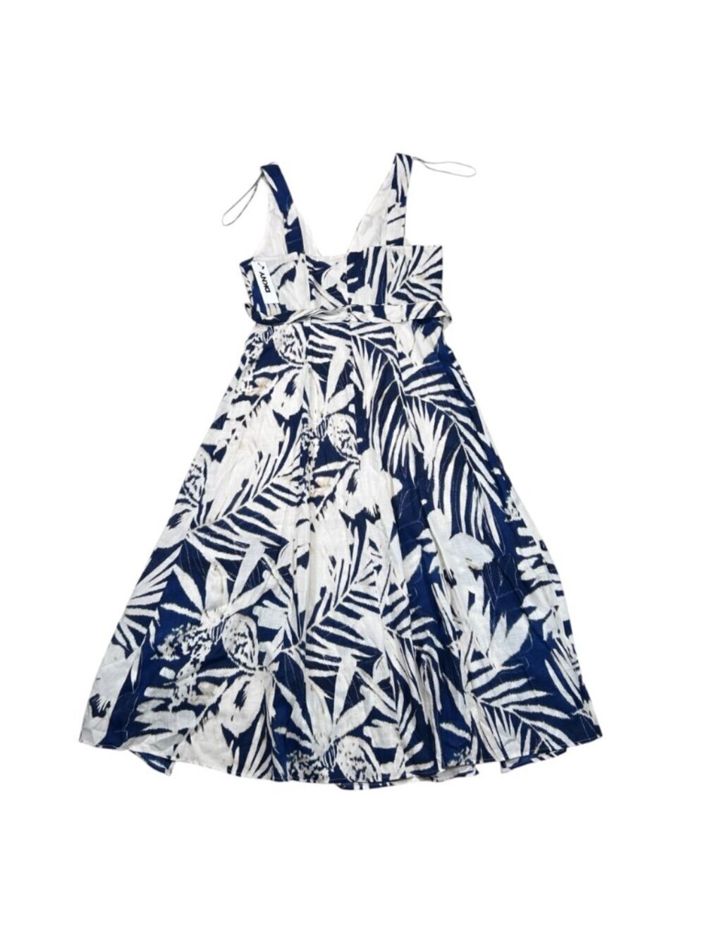 DKNY V-Neck Floral Tropical Tank Dress 10 Lightweight Flowy Party - Picture 4 of 10